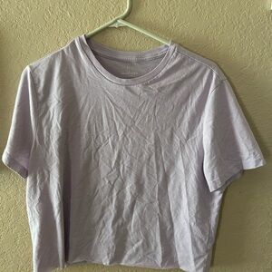 Gildan Gray Crop Relaxed Short Sleeve Tee